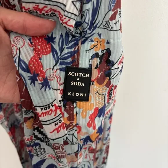 Scotch & Soda Keoni Rare Hawaiian-Print Jumpsuit Tropical Resortwear Women’s S - Picture 8 of 13